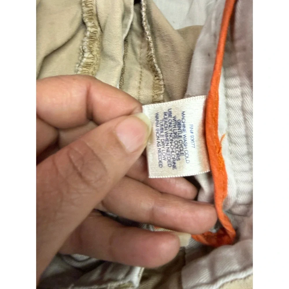 St Johns Bay Mens Khaki Cargo Pants Tan Cotton Straight Leg‎ 38x32 RN93677